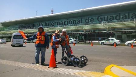 Estudio de georadar en el aeropuerto de Guadalajara