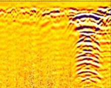 Imagen de Georadar de un pozo encontrado en Jalisco sin edición